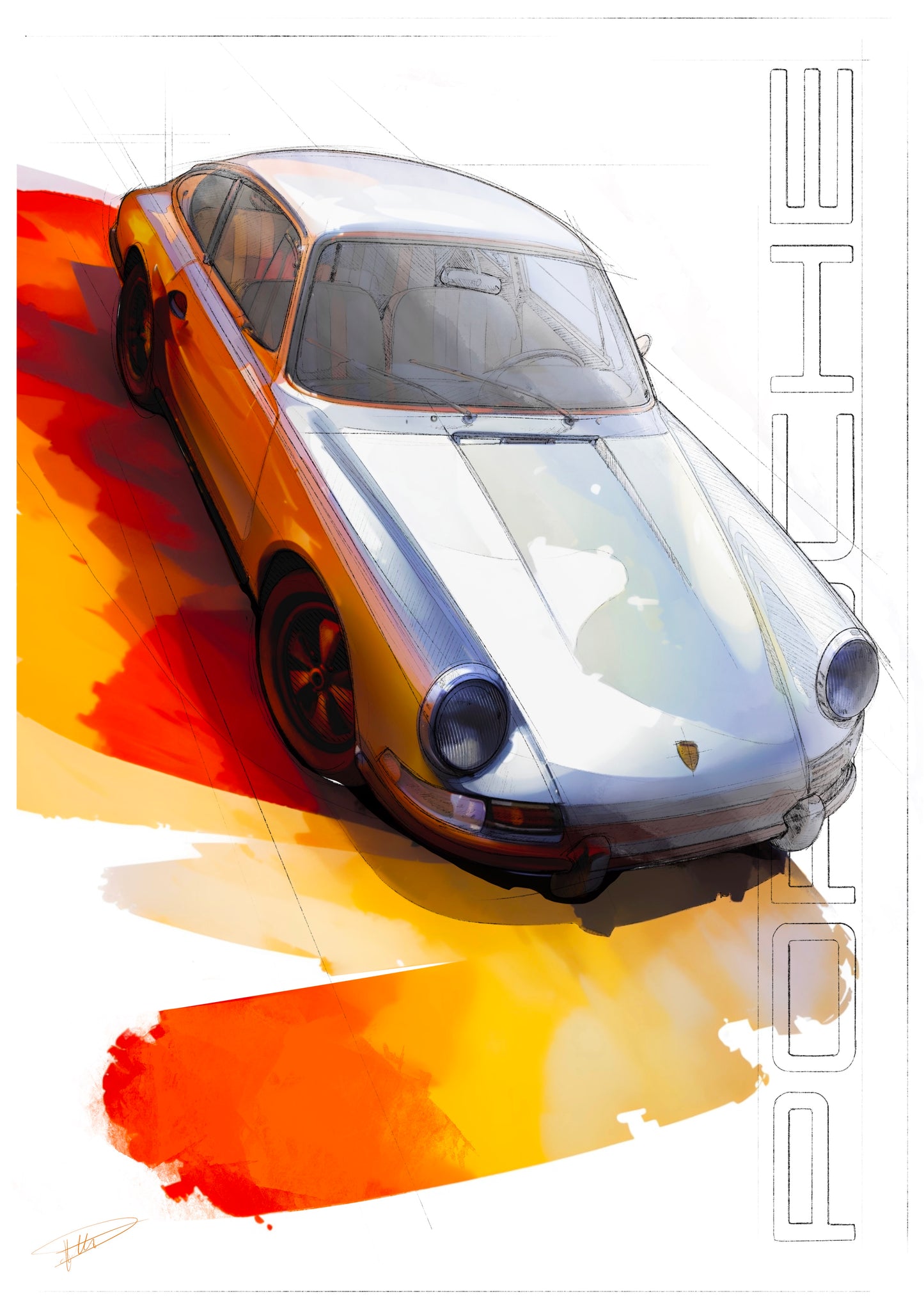 Affiche PORSCHE 912.