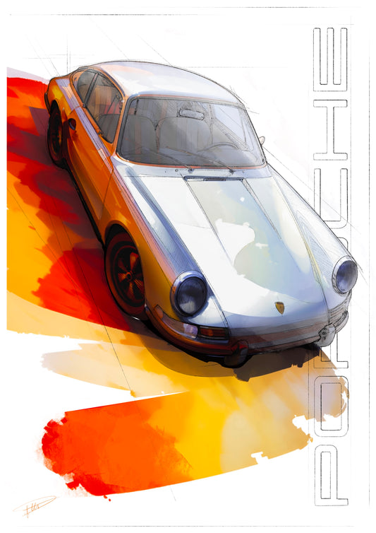 Affiche PORSCHE 912.